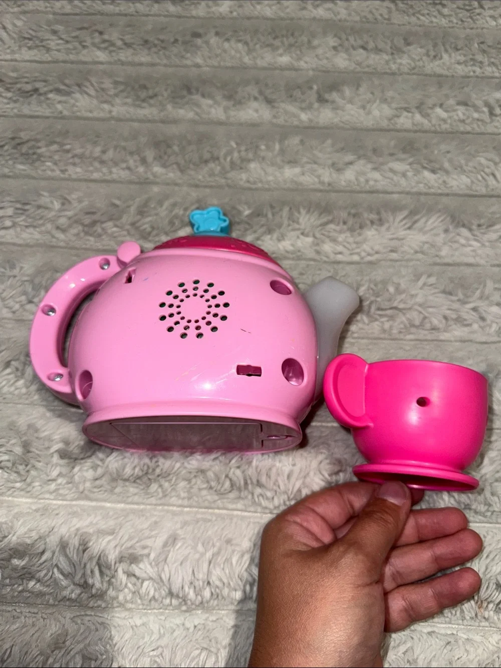 Fisher-Price Pink and Blue Smiling Tea Pot Playset